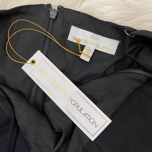 Dress The Population Black Floor Length Formal Gown Dress - Picture 7 of 9